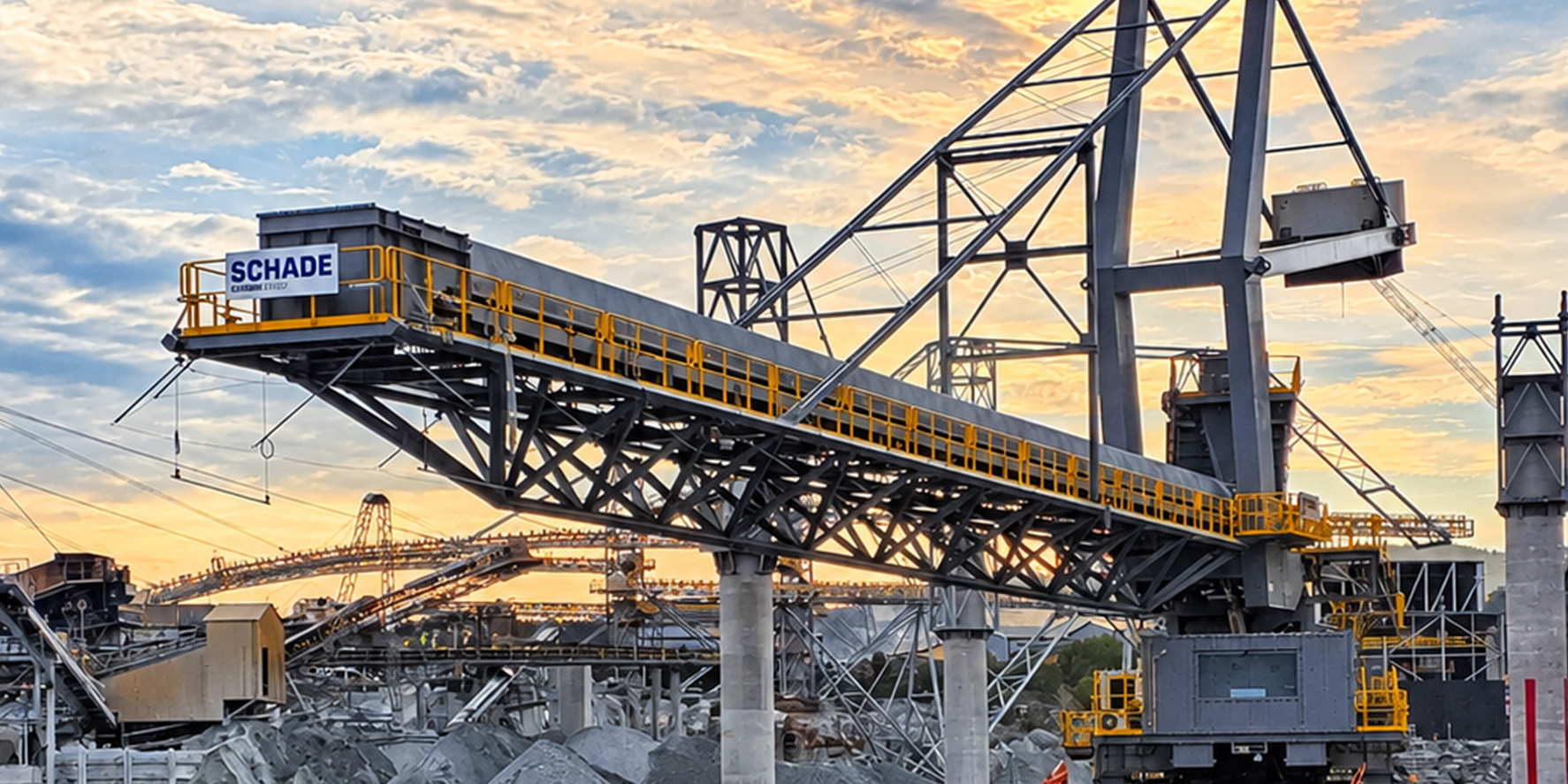 SCHADE Stacker with Tripper Car for quarrying project in Northern Europe